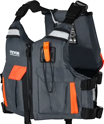 Immagine prodotto di Giubbotto di salvataggio VEVOR per sport acquatici (PFD), giubbotto di salvataggio con nylon impermeabile e galleggiabilità 85N, giubbotto di salvataggio/giacca per tutte le attività acquatiche - pesca, kayak, surf e altro, uomo e donna M