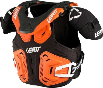 Imagen del producto de Chaleco protector Leatt Fusion 2.0 para niños, color naranja, talla L/XL