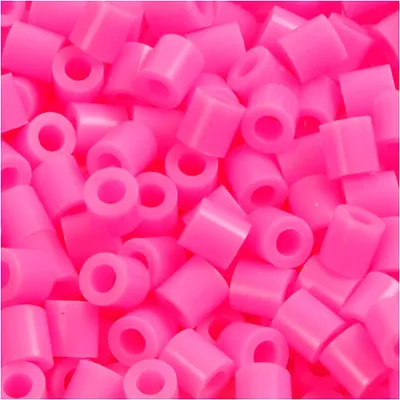 Produktbild von Bügelperlen, Größe 5x5 mm, Lochgröße 2,5 mm, medium, Rosa (32222), 6000Stk/ 1 Pck [HOB-751021]