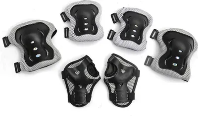 Produktbild von 6-teiliges Sicherheitsset für Kinder: Skateboard-Schutzausrüstung, Ellbogenschoner, Handgelenkschützer, Knieschoner fürs Radfahren