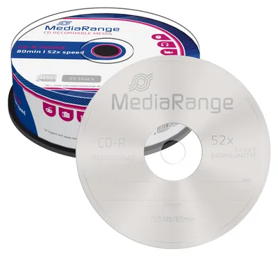 Obrázok produktu pre MediaRange CD-R 700MB 25ks vreteno 52x