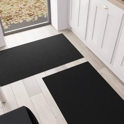 Keukentapijt wasbaar antislip 52x140 cm schwarz