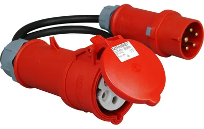 Imagen del producto de Cable adaptador para caravanas, conector para enchufe de pared, enchufe de pared, para camping, conector CEE de 5 pines, conector CEE de 5 pines