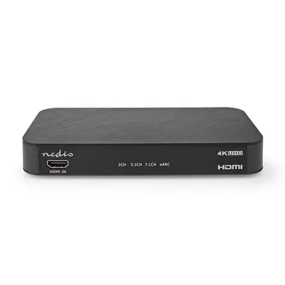 Obrázok produktu pre Digitálny audio prevodník | 2-cestný | Pripojovací vstup: DC napájanie / 1x HDMI™ vstup | Výstup pripojenia: 1x 3,5 mm / 1x TosLink / 3x HDMI™ výstup | Automatic / Tlačidlo | Antracit