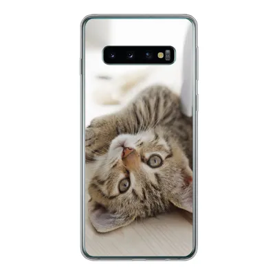 Produktbild von MuchoWow® Handyhülle Schutzhülle Hülle für Samsung Galaxy S10 Kätzchen - Sonne - Braun - Mädchen - Kinder - Jungen - Kind Silikon Softcase Handy Hülle - Handytasche