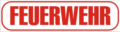 Produktbild von INDIGOS UG - Magnetschild "Feuerwehr" 30 x 8 cm - Magnetfolie für Auto / LKW / Truck / Baustelle / Firma