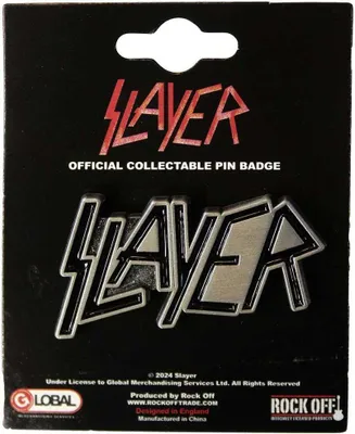 Obrázek produktu pro Slayer - Logo - odznak - zinková slitina, smalt RO11227 (jedna velikost) (černá)