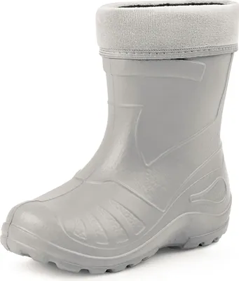 Produktbild von Ladeheid Kinder Mädchen Jungen federleichte Eva Thermo Gummistiefel Regenstiefel gefüttert KL050 (Grau, 22 EU)
