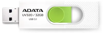 Obrázok produktu pre ADATA UV320, 32 GB, USB Typ-A, 3.2 Gen 1 (3.1 Gen 1), Klzné, 7,9 g, Zelená, Biela