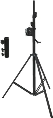 Produktbild von EUROLITE Set STT-400/85 Kurbelstativ schwarz + STV3529 Adapter lang (20000328)