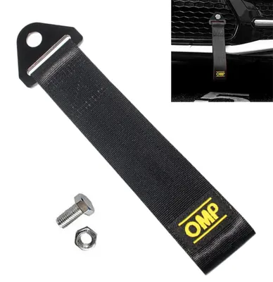 Image de Câble de remorquage en nylon, noir, capacité de 2 tonnes, longueur 26 cm