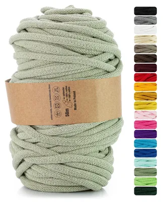 Image de Fil de coton pour macramé - Vert olive - 9 mm - 50 mètres