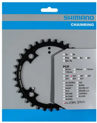 Produktbild von SHIMANO SMCRE80, Kettenblatt, schwarz, SH-Y1VY00040