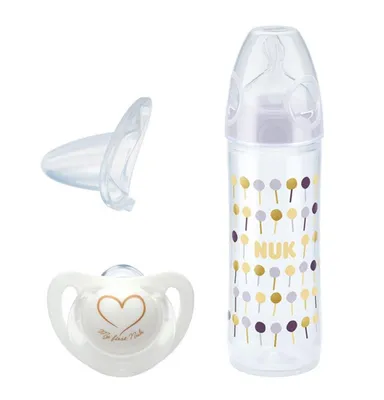 Zdjęcie produktu dla NUK Mini Set 0+ 1 butelka dla niemowląt 250 ml i 1 smoczek uspokajający
