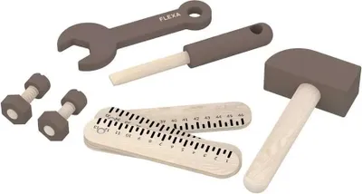 Produktbild von Flexa Spielzeugwerkzeugset Silber  Silber One Size