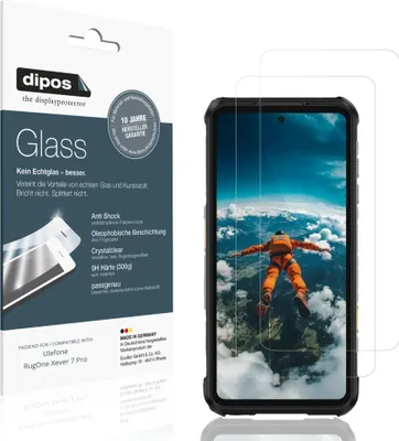 Immagine prodotto di 2x Pellicola Protettiva per Ulefone RugOne Xever 7 Pro Protezione Vetro Flessibile 9H dipos