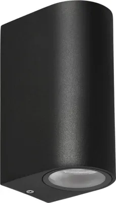 Zdjęcie produktu dla Kinkiet zewnętrzny Lobelia czarny 2xGU10x35W aluminium wym:15x9x6,5cm IP44 Candellux