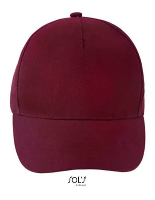 Immagine prodotto di SOLs 00594 | Cappello a cinque pannelli Long Beach / Chiusura regolabile in metallo - Colore: Borgogna - Taglia: Unica