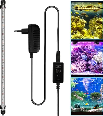 Produktbild von Fiqops 62cm LED Aquarium Beleuchtung Aquariumleuchte RGB Fisch Tank Strahler Schalentiere