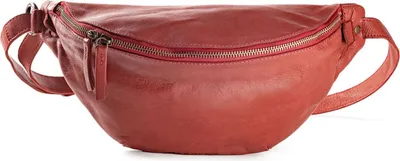 Image de HAROLD'S Cuir sac à épaule bandoulière Submarine Hipbag Red rouge foncé