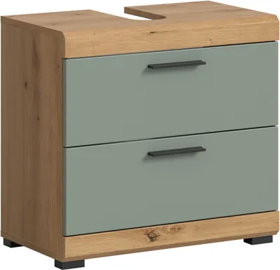 Produktbild von Waschtischunterschrank Scout Xonox - Sagegrün Artisan Eiche - 60x56x34 cm