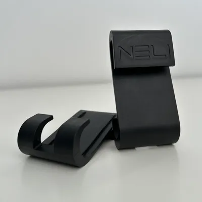 Immagine prodotto di Set di 2 ganci NELI per pareti in vetro, pareti doccia, porte in vetro, cabine doccia (ganci per doccia, ganci per porte, ganci da viaggio), colore: nero