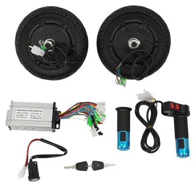 Obrázok produktu pre Motor do náboja elektrického skútra – sada na prestavbu, 2 ks – s plynom pre spätný chod – 6 V DC