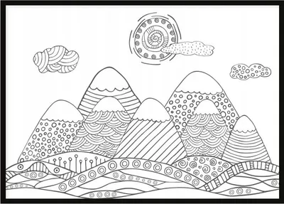 Image de Poster photo dans cadre A4 cm Montagnes PD224