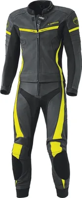 Image de Combinaison cuir moto 2 pièces Held Spire pour femme, noir/jaune, 38