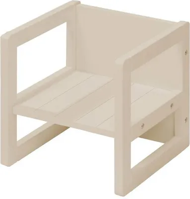 Produktbild von Verstellbarer Kinderhocker - ROBA - 3 Höheneinstellungen - Landhausstil - Beige/Kaschmir