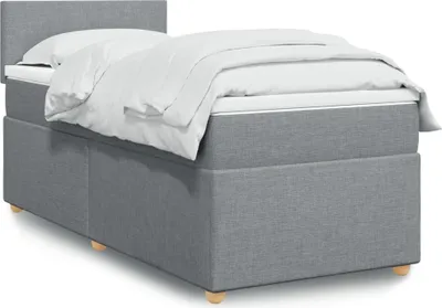 Obrázok produktu pre Boxspring posteľ s matracom bledosivý 100x200 cm látka