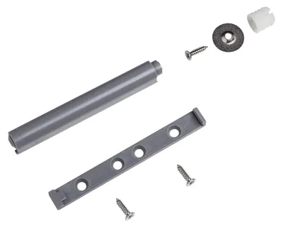 Produktbild von Türdämpfer - Öffnen durch Drücken - Magnetverschluss - Hellgrau - 40 mm Auszug - Für griffslose Möbelfronten