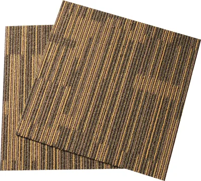 Image de SucceBuy 20 "x20" Dalles de moquette réutilisables, carrés moelleux avec rembourrage, faciles à installer, bricolage pour chambre à coucher, salon - marron mixte (12 dalles)