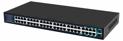 Immagine prodotto di Lanview LVN-1UMOUNT-48PORT-2SFP-1G, non gestito, Ethernet Gigabit (10/100/1000), modalità full-duplex