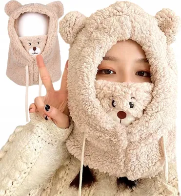 Produktbild von Warmes Damen-Kapuzensweatshirt mit Teddybär-Ohren