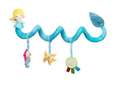 Produktbild von SENSILLO - Kinderwagen Spielzeug Babys, Kinderwagenkette, Spirale Spielzeug, Meerjungfrau