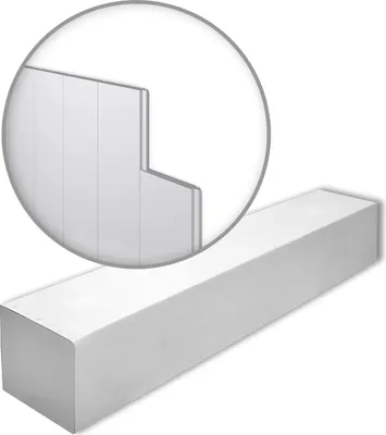 Immagine prodotto di NMC WG2-box WALLSTYL Noel Marquet 1 cartone con 8 strisce decorative Pannello murale stile 3d moderno colore bianco | 1,84 m2