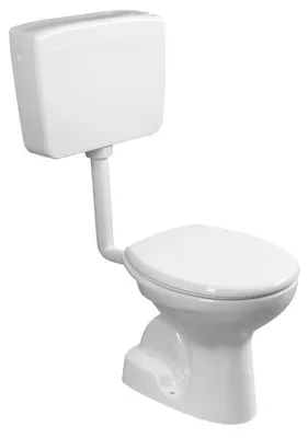 Imagen del producto de Inodoro combinado, conexión vertical, color blanco