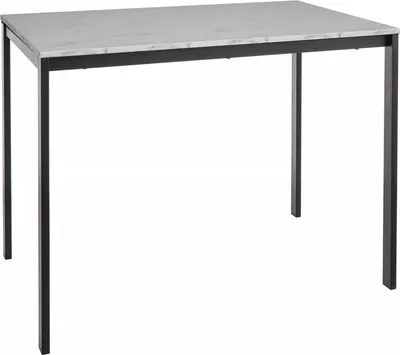 Produktbild von Esstisch 100x60 ERION - weißer Marmor / schwarz