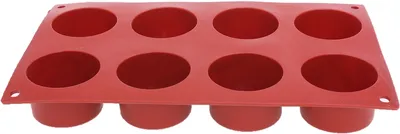 Produktbild von Silikon-Backform 8 Zylinder Muffinform Törtchenform Silikonform Kuchenform