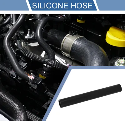 Image de 1 Pièce 30Mm/1,18" Id 300Mm/11,81" Longueur 0 Degré Tuyau De Silicone Noir Tuyau De Refroidisement Universel