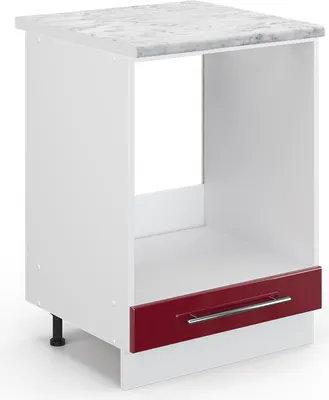 Zdjęcie produktu dla Szafka kuchenna Vicco Fame-Line Bordowa Czerwień wysoki połysk 60 cm , BP Marmur, Model 45462