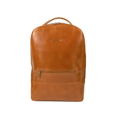 Zdjęcie produktu dla Negotia Averon Skóra Naturalna Plecak na Laptopa 15,6 Cala Koniak – Plecak Biznesowy, Plecak Codzienny, Backpack
