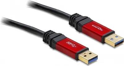 Produktbild von Delock Premium - USB-Kabel - USB Typ A (M) zu USB Typ A (M) - USB 3.0 - 5 m - Schwarz