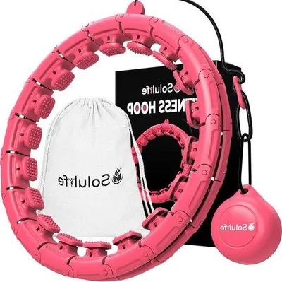 Immagine prodotto di Famanu Fitness Hoop, regolabile, rosa e grigio