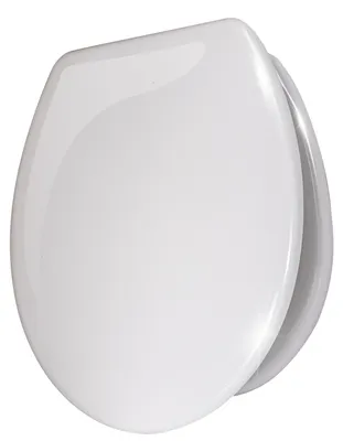 Produktbild von WC Sitz Toilettensitz mit Absenkautomatik Duroplast Klodeckel Klositz , Motiv:Weiß