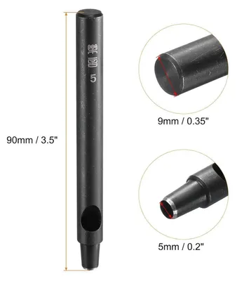Zdjęcie produktu dla Lochstanzer okrągły, 5 mm, ze stali węglowej, do skóry i papieru