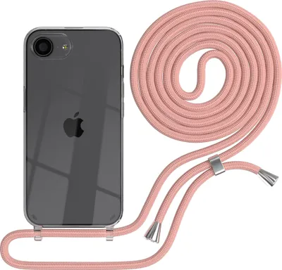 Produktbild von EAZY CASE Handykette mit Hülle für Apple iPhone 16e Backcover Handykette, zum Umhängen in Hellrosa