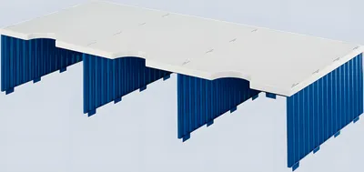Produktbild von styro Aufbaueinheit styrodoc trio 3 Fächer blau/grau