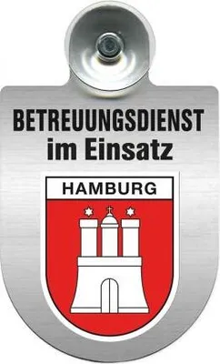 Produktbild von Einsatzschild Windschutzscheibe incl. Saugnapf - Betreuungsdienst im Einsatz - 309728 Color - Region Hamburg